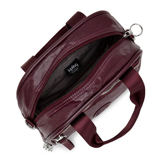 Kipling Hadya Metallic Schoudertassen Bordeaux | BE 1415DF